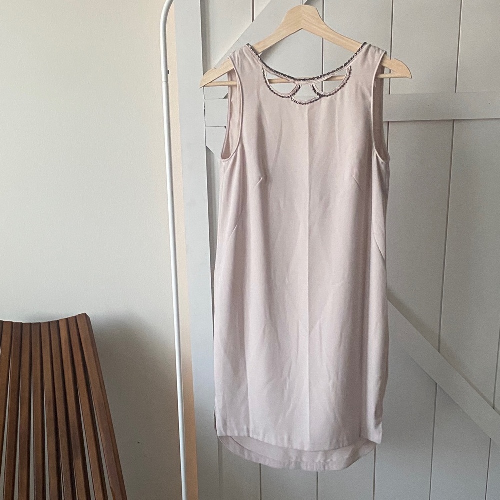 H&M Cream Sleeveless Mini Dress